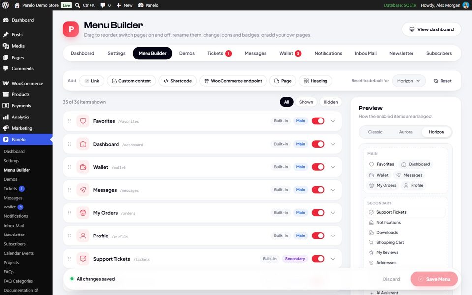 Panelo admin panel